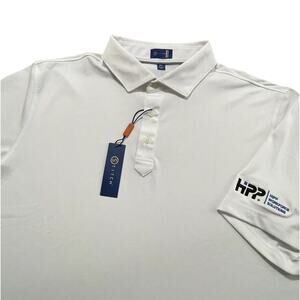 NWT Stitch Brand Golf SS Polo Shirt Knit Performance White XXL Men